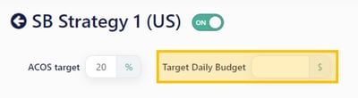 Target daily budget