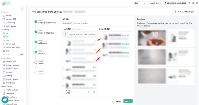 Create Amazon SB ads 