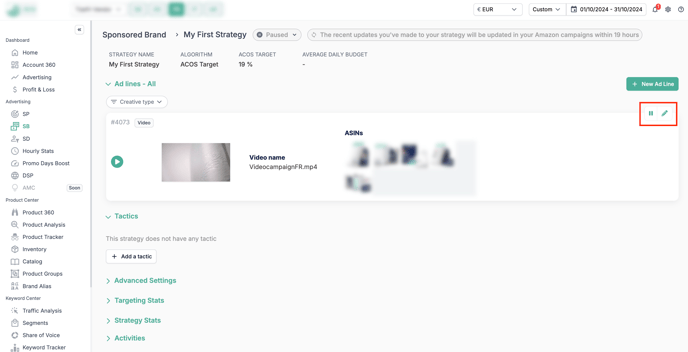 Create Amazon SB ads 